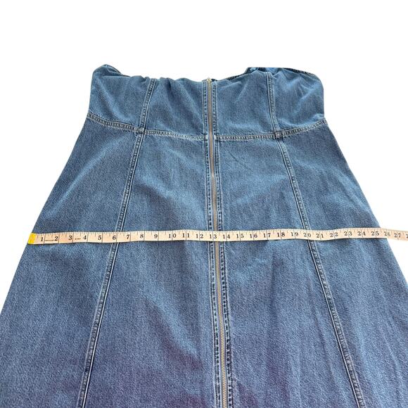 NWT Gap UltraSoft Denim Maxi Dress Plus Size XXL Sleeveless A-Line Jean Midi 2X - Picture 13 of 13